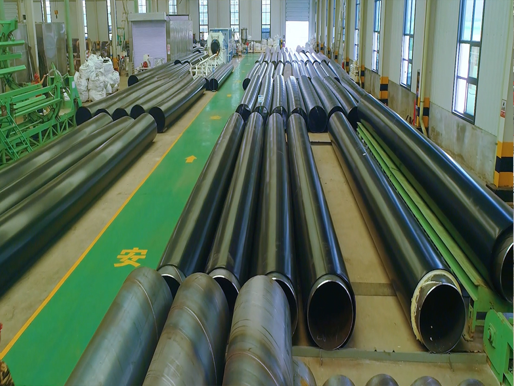 Directly buried prefabricated insulation pipeline