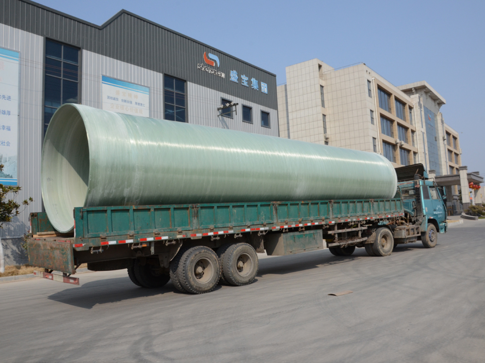 Buried fiberglass pipeline