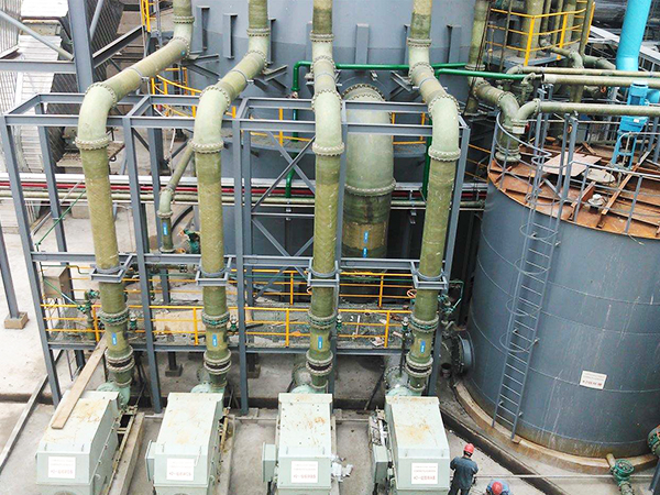 Fiberglass sand filled pipeline