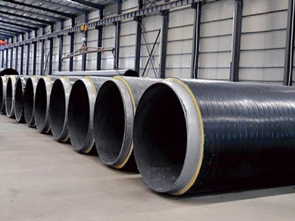 Spray wrapped buried insulation pipe