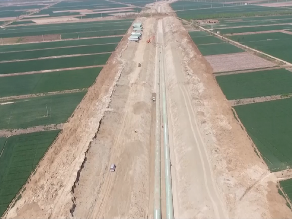 Fiberglass sewage pipeline
