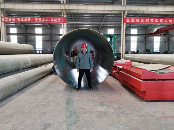 Fiberglass buried pipeline